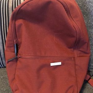 Everlane burnt orange backpack.